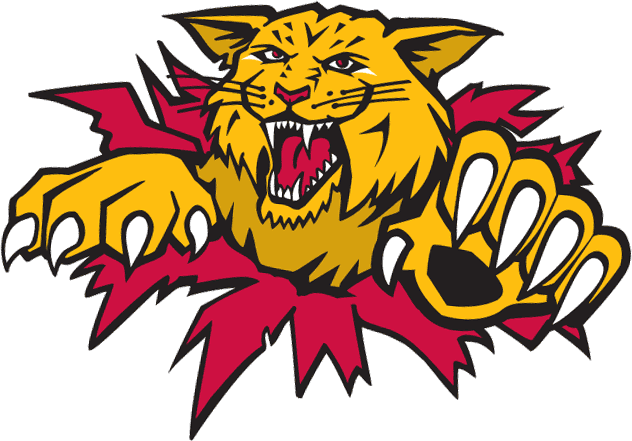 moncton wildcats 1996-pres primary logo iron on transfers for clothing